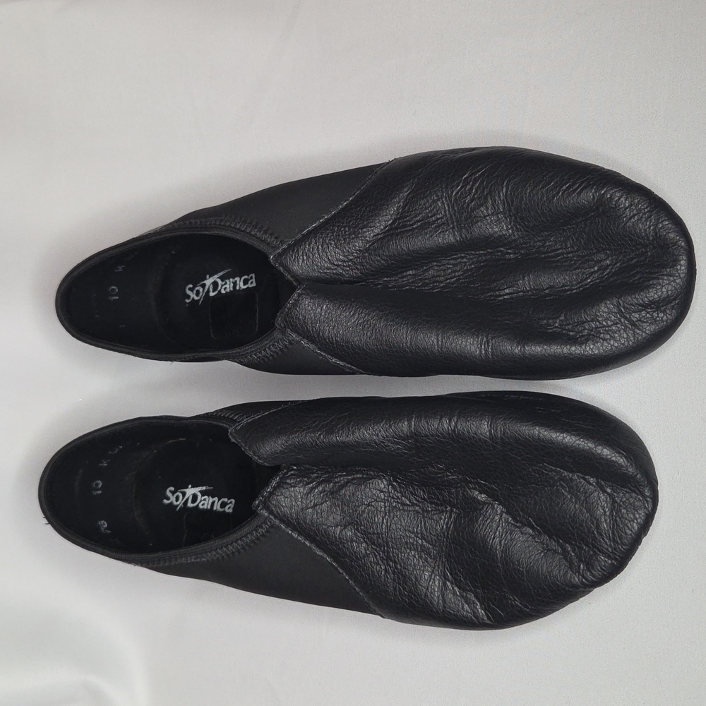 So Danca Black Leather Jazz Dance Shoes 10M
